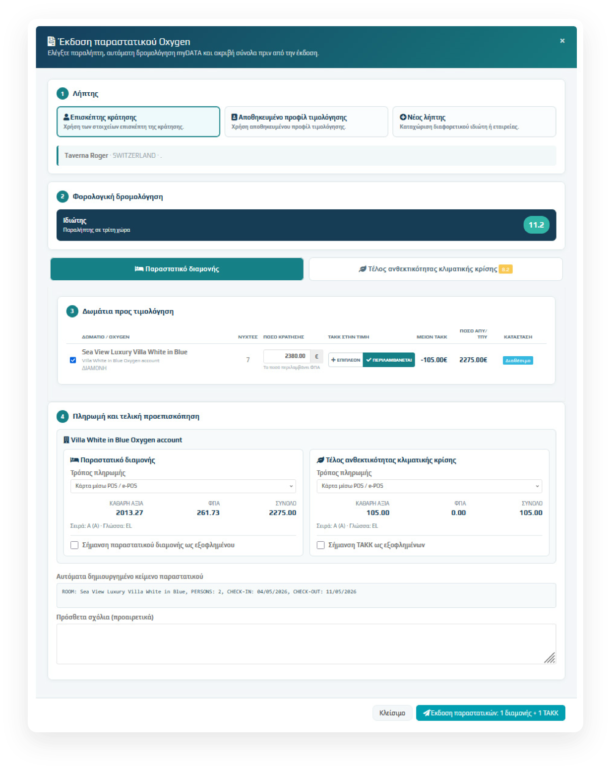 Oxygen Pelatologio - Digitelia - Dashboard